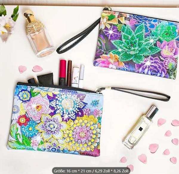 Diamond Painting 2er-Set Diamond Painting Geldbörse - Handtasche mit Reissverschluss